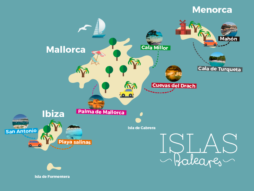 Cabrera isla mapa