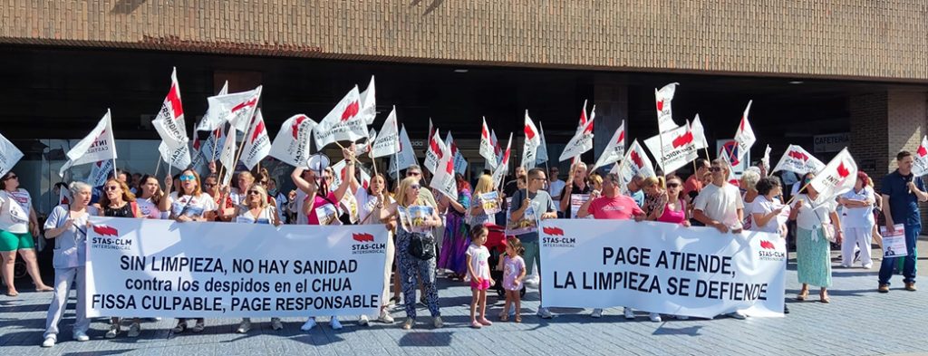 La plantilla de limpieza para los dos hospitales de Albacete capital ha pasado desde mayo de 160 a 135 personas.